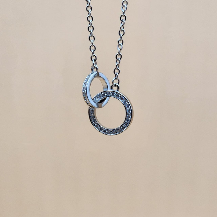 آویز نقره 925 حلقه در حلقه