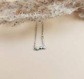 گردنبند نقره طرح هندسی نگیندار