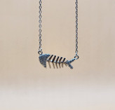 گردنبند نقره طرح تیغ ماهی