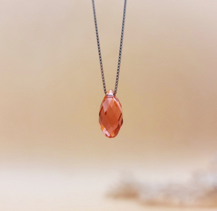 گردنبند نقره سواروسکی مدل اشک