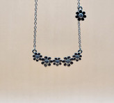 گردنبند زنانه نقره طرح گل