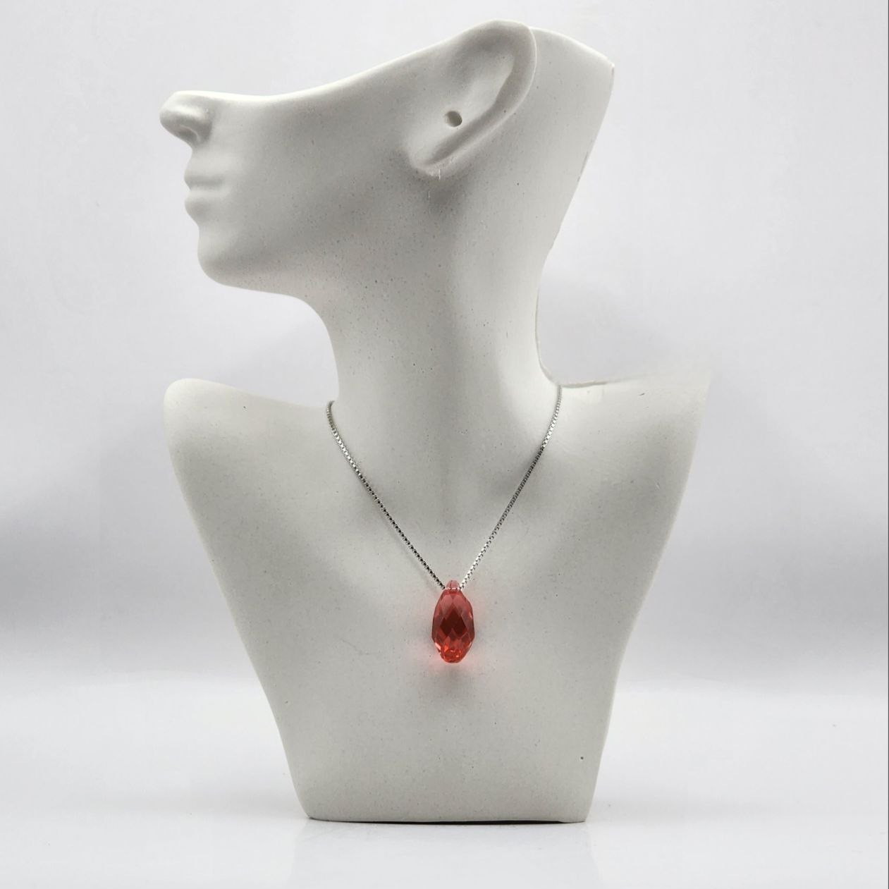 گردنبند نقره  سواروسکی  مدل اشک