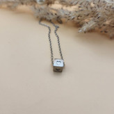 گردنبند زنانه ایتالیایی طرح مربع عشق