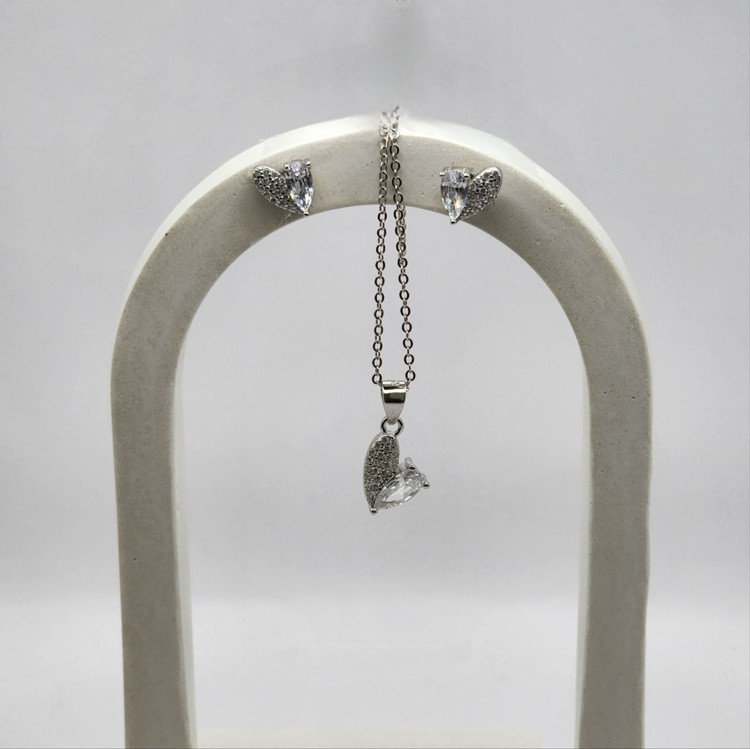 نیم ست زنانه ایتالیایی طرح قلب