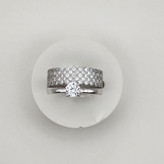 ست دو حلقه (انگشتر اصلی + رینگ نگینکاری شده)